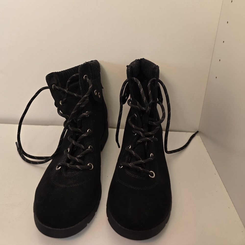 St. John's Bay Black Lace-Up Women's Boots